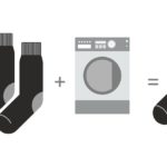Socken verschwinden in der Waschmaschine